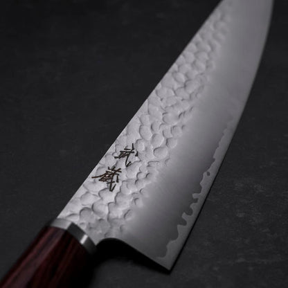 Gyuto VG-10 Tsuchime Oval Mahogany Handle 200mm