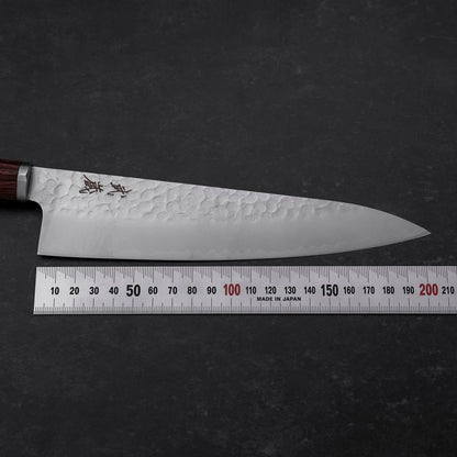 Gyuto VG-10 Tsuchime Oval Mahogany Handle 200mm