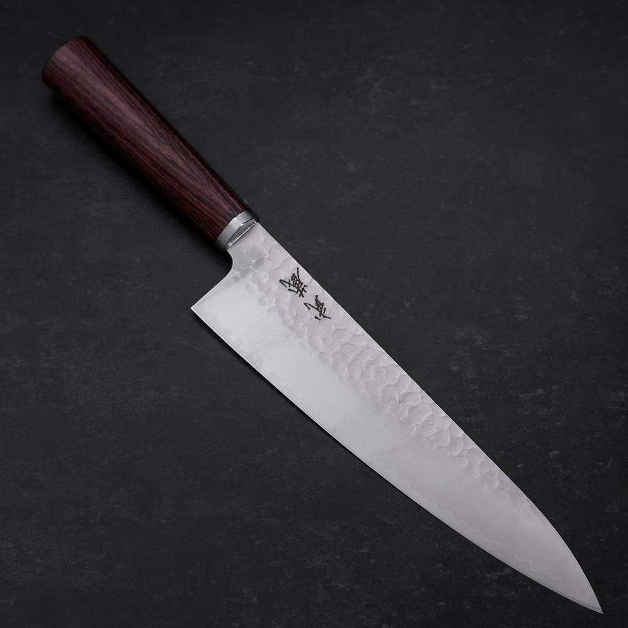 Gyuto VG-10 Tsuchime Oval Mahogany Handle 200mm
