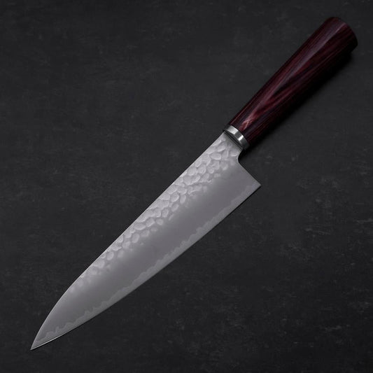 Gyuto VG-10 Tsuchime Oval Red Handle 180mm