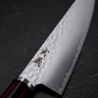 Gyuto VG-10 Tsuchime Oval Red Handle 180mm