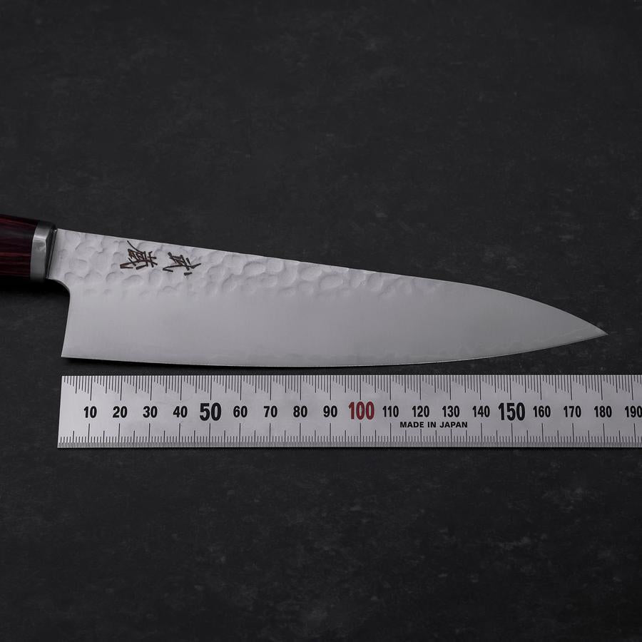 Gyuto VG-10 Tsuchime Oval Red Handle 180mm