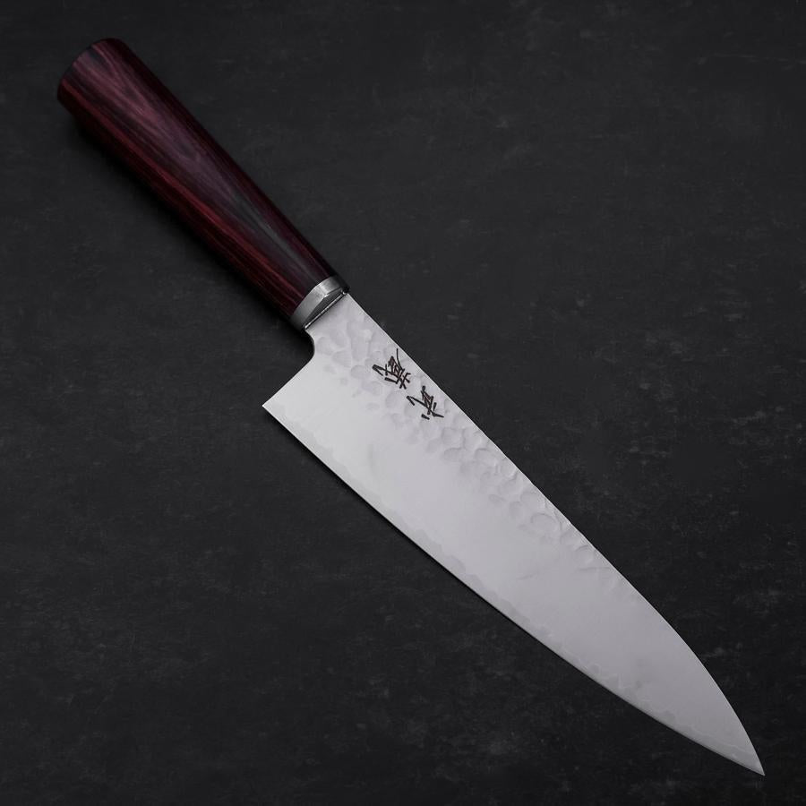 Gyuto VG-10 Tsuchime Oval Red Handle 180mm