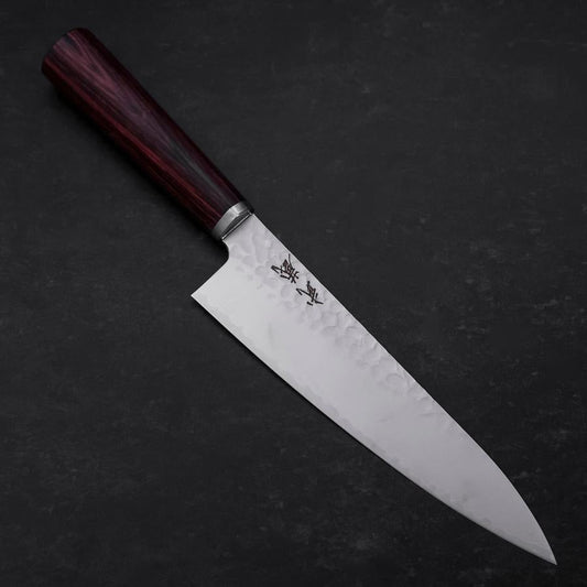Gyuto VG-10 Tsuchime Oval Red Handle 180mm