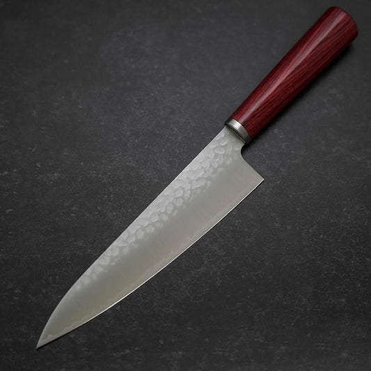 Gyuto VG-10 Tsuchime Western Red Handle 185mm