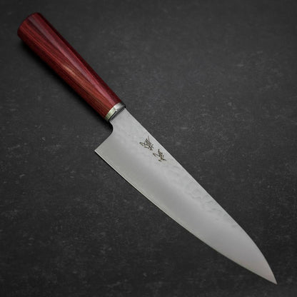 Gyuto VG-10 Tsuchime Western Red Handle 185mm