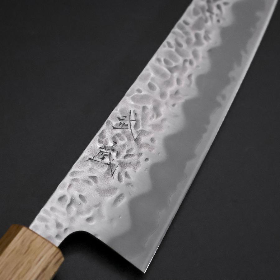 Gyuto White Steel #1 Tsuchime Oak Handle 210mm
