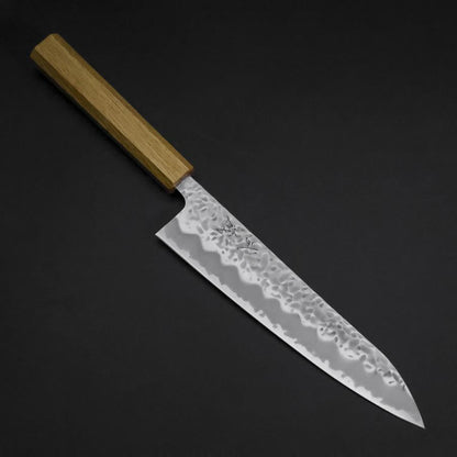 Gyuto White Steel #1 Tsuchime Oak Handle 210mm