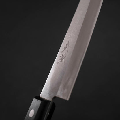 Gyuto White Steel #2 Stainless Clad Polished Western Black Handle 180mm