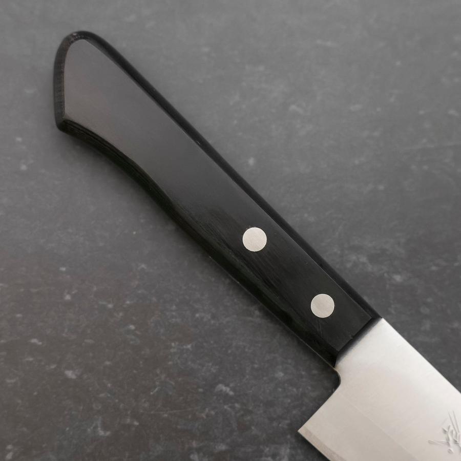 Gyuto White Steel #2 Stainless Clad Polished Western Black Handle 180mm