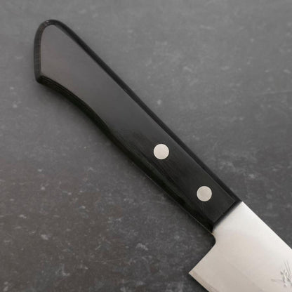 Gyuto White Steel #2 Stainless Clad Polished Western Black Handle 180mm