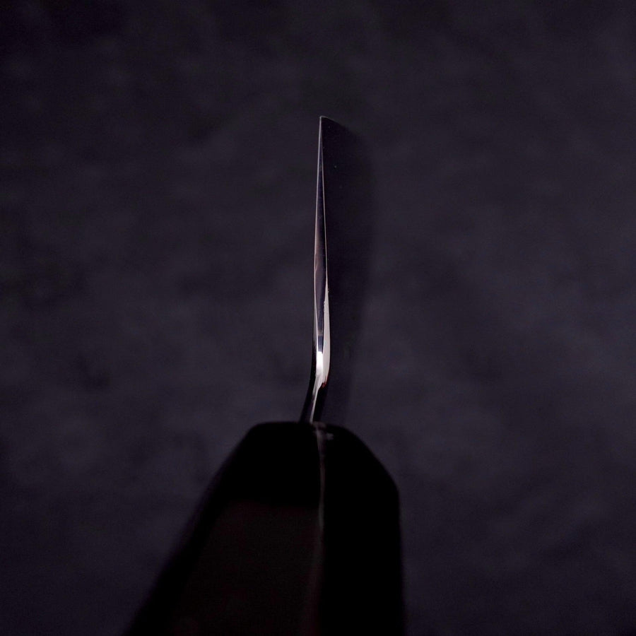 Gyuto White Steel #1 Mirror Moon-Fuji Water Honyaki Buffalo Ebony Handle With Sheath 240mm