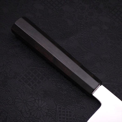 Gyuto White Steel #1 Mirror Moon-Fuji Water Honyaki Buffalo Ebony Handle With Sheath 240mm