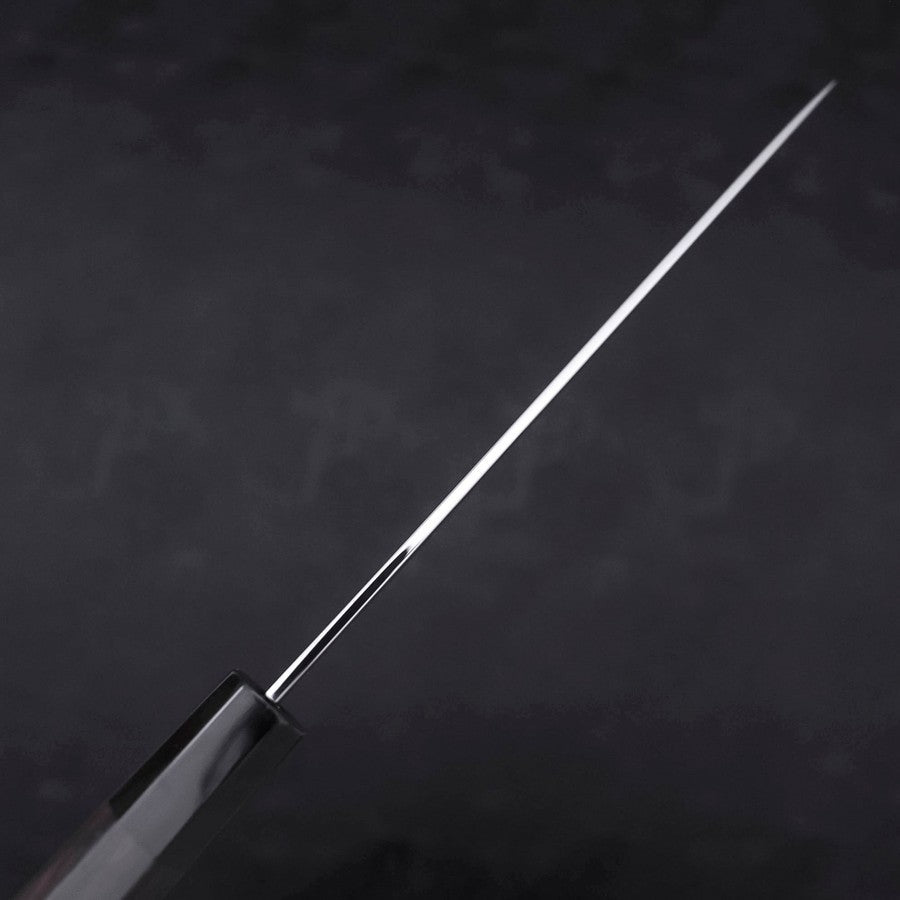 Gyuto White Steel #1 Mirror Water Honyaki Buffalo Ebony Handle With Sheath 210mm