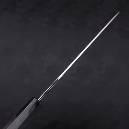Gyuto White Steel #1 Mirror Water Honyaki Buffalo Ebony Handle With Sheath 210mm