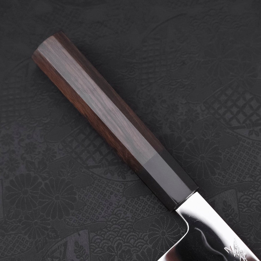 Gyuto White Steel #1 Mirror Water Honyaki Buffalo Ebony Handle With Sheath 210mm