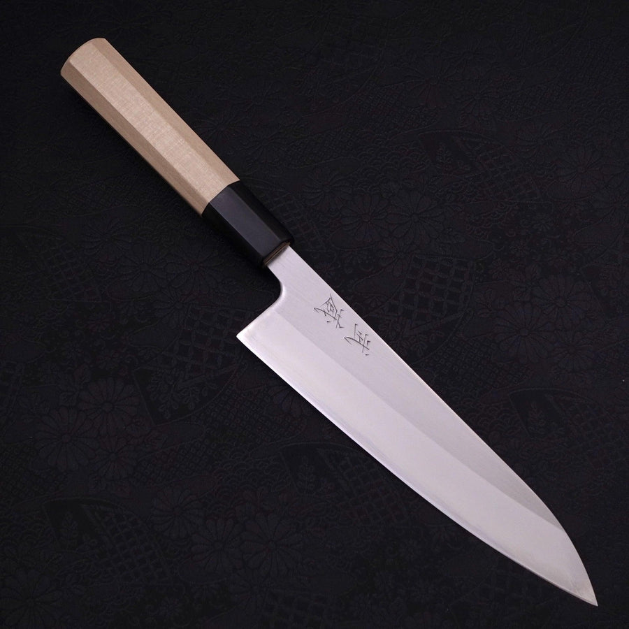 Gyuto White Steel #1 Polished Buffalo Magnolia Handle 180mm