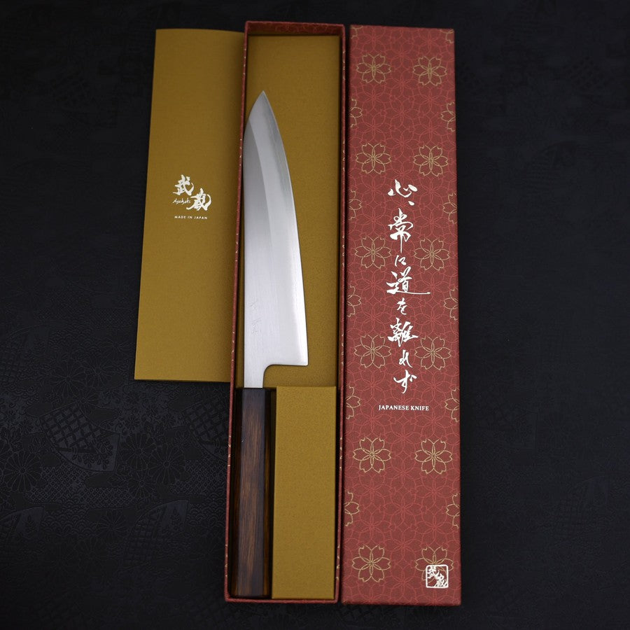 Gyuto White Steel #1 Polished Sumi Urushi Handle 210mm
