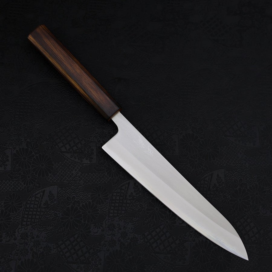 Gyuto White Steel #1 Polished Sumi Urushi Handle 210mm