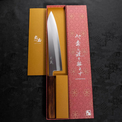 Gyuto White Steel #1 Polished Sumi Urushi Handle 240mm