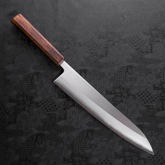 Gyuto White Steel #1 Polished Sumi Urushi Handle 240mm