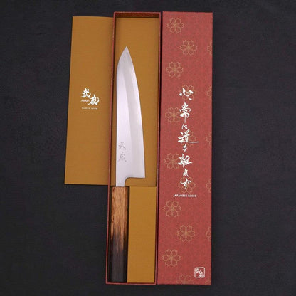 Gyuto White Steel #1 Polished Yaki Urushi Handle 210mm