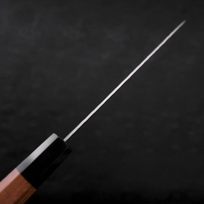 Gyuto White Steel #1 Stainless Clad Tsuchime Buffalo Teak Handle 180mm