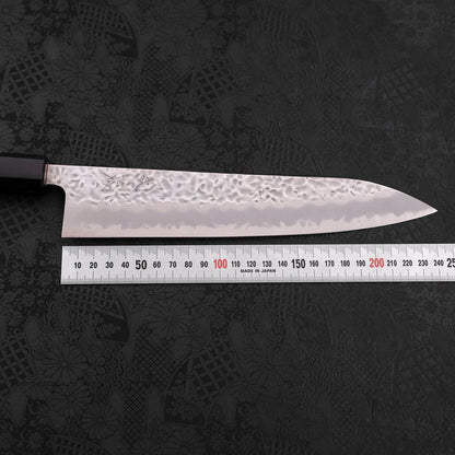 Gyuto White Steel #1 Stainless Clad Tsuchime Walnut Handle 240mm