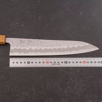Gyuto White Steel #1 Stainless Clad Tsuchime Yaki Urushi Handle 240mm
