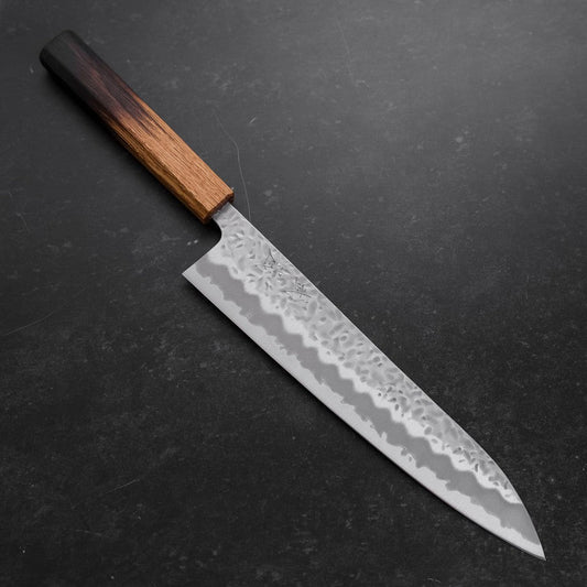 Gyuto White Steel #1 Stainless Clad Tsuchime Yaki Urushi Handle 240mm