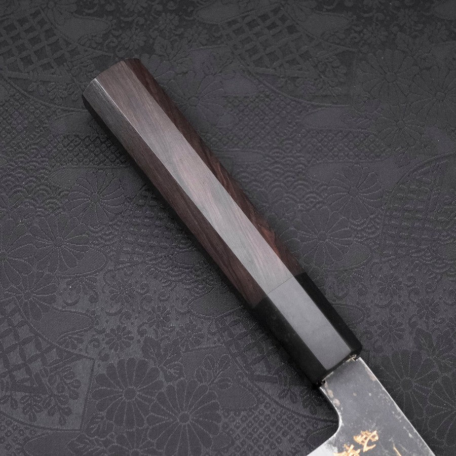 Gyuto White Steel #2 Kurouchi Chokin Dragon Buffalo Ebony Handle 210mm