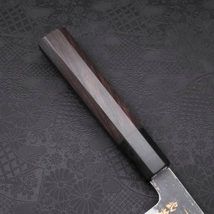 Gyuto White Steel #2 Kurouchi Chokin Dragon Buffalo Ebony Handle 210mm