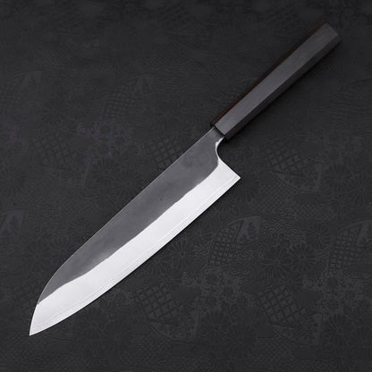Gyuto White Steel #2 Kurouchi Stainless Clad Ebony Handle 210mm