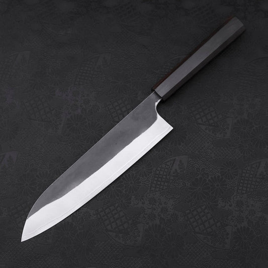 Gyuto White Steel #2 Kurouchi Stainless Clad Ebony Handle 210mm