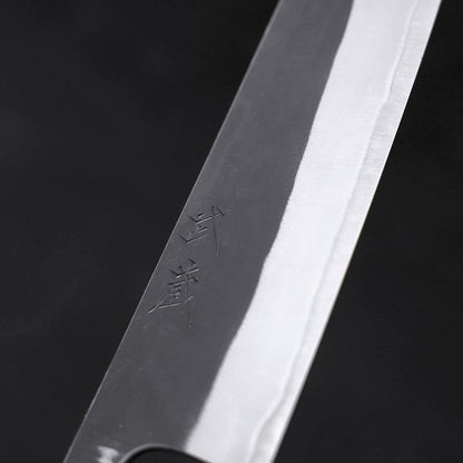 Gyuto White Steel #2 Kurouchi Stainless Clad Ebony Handle 210mm