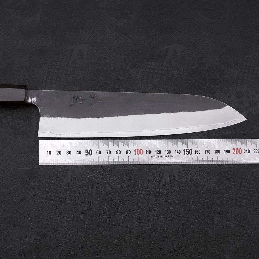 Gyuto White Steel #2 Kurouchi Stainless Clad Ebony Handle 210mm