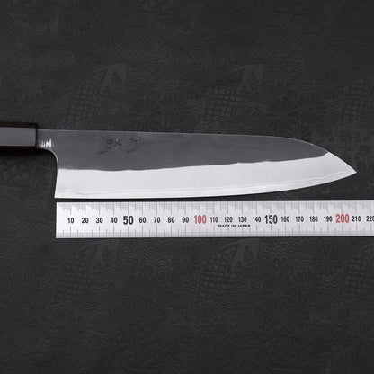 Gyuto White Steel #2 Kurouchi Stainless Clad Ebony Handle 210mm