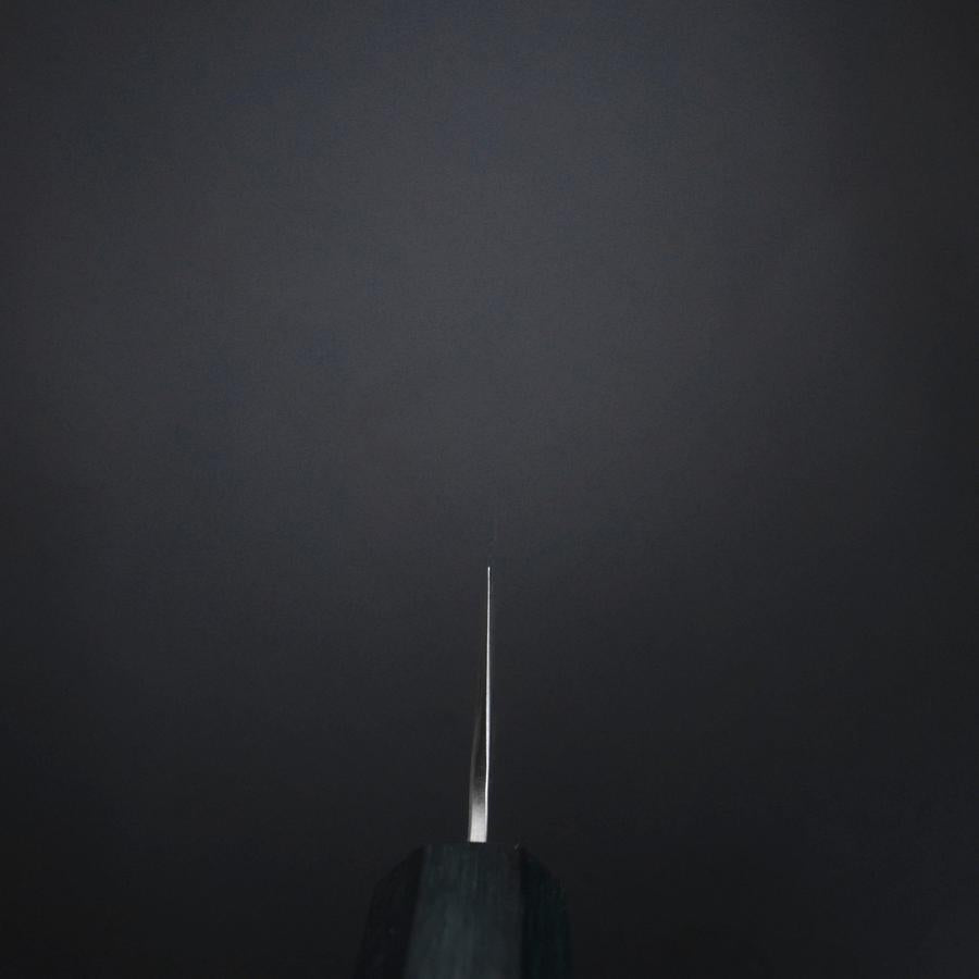 Gyuto White Steel #2 Tsuchime Dark Blue Urushi Handle 180mm