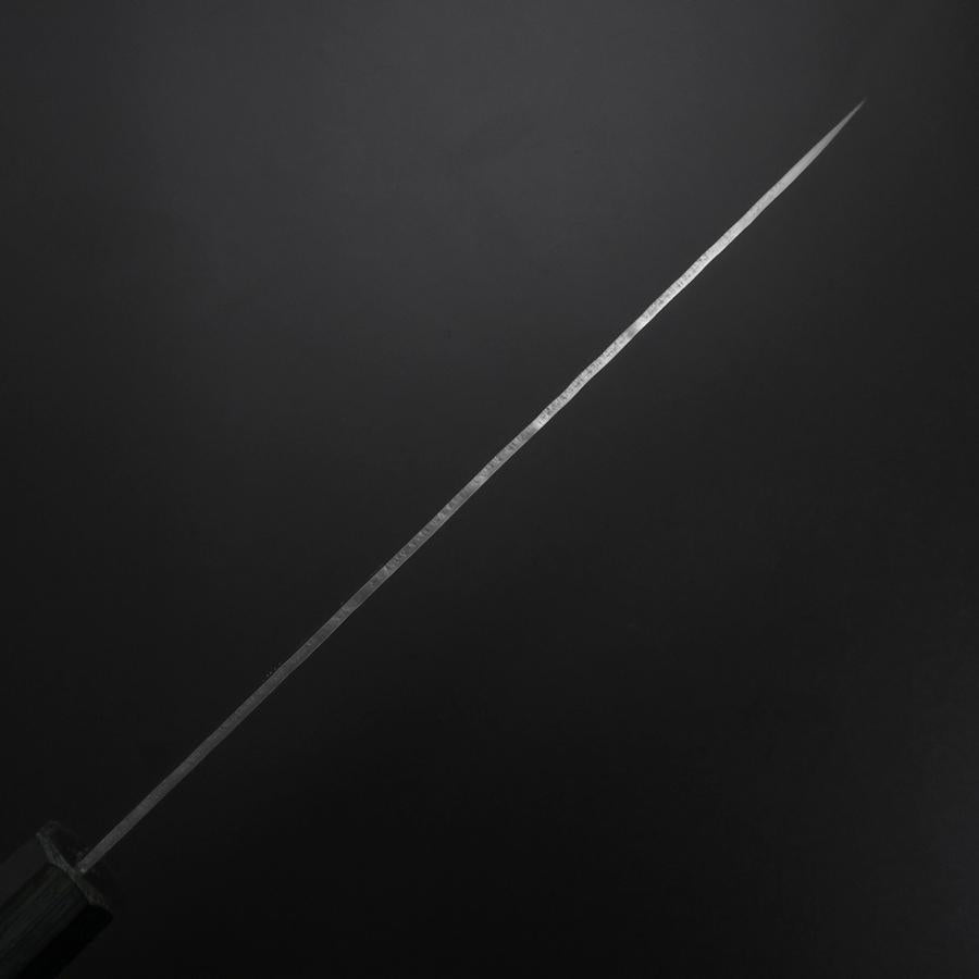 Gyuto White Steel #2 Tsuchime Dark Blue Urushi Handle 180mm