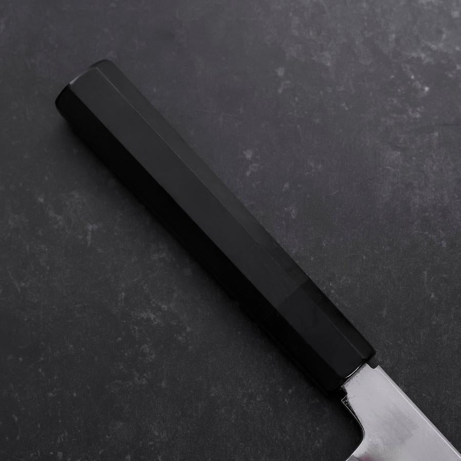 Gyuto White Steel #3 Mirror Honyaki Buffalo Ebony Handle