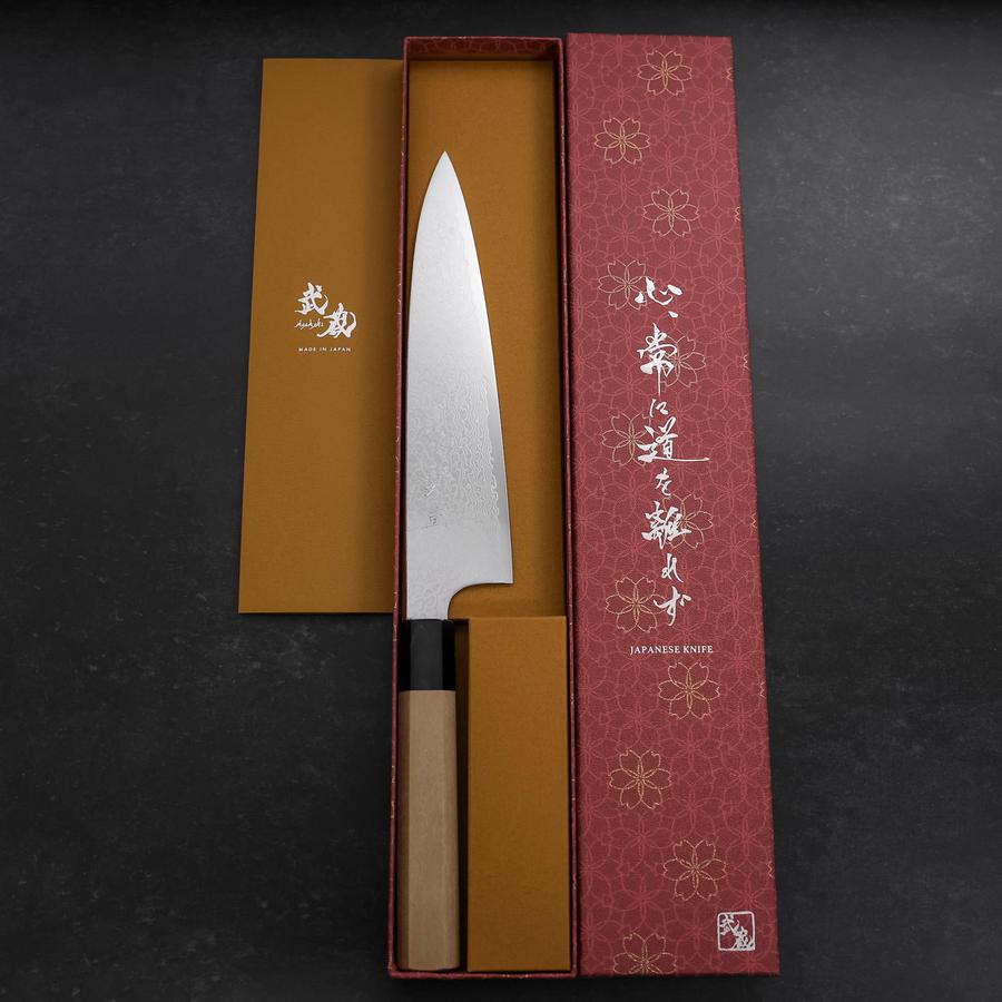 Gyuto ZA-18 Damascus Buffalo Magnolia Handle 210mm