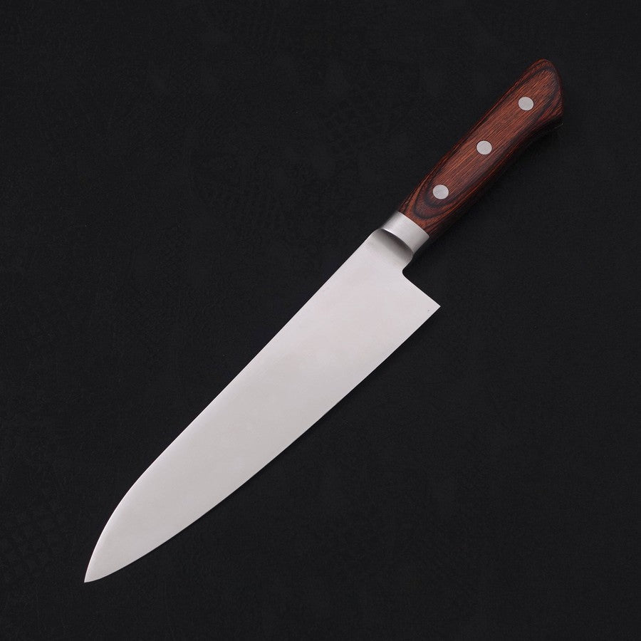 Gyuto knife AUS-8 Polished Western Mahogany Handle 180mm