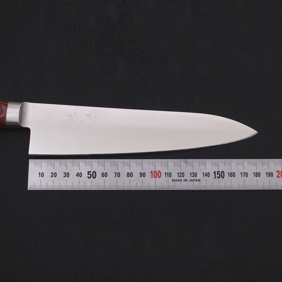 Gyuto knife AUS-8 Polished Western Mahogany Handle 180mm