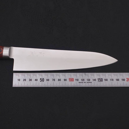 Gyuto knife AUS-8 Polished Western Mahogany Handle 180mm