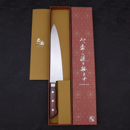Gyuto knife AUS-8 Polished Western Mahogany Handle 210mm