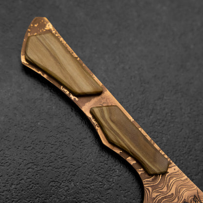 Bunka VG-10 Mirror Damascus Maple Handle 180mm - Brown