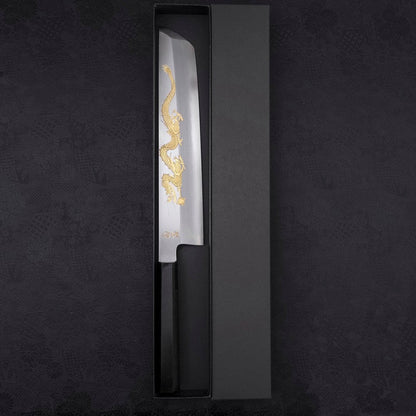 Hamokiri(Honekiri) White Steel #2 Kasumi Chokin Dragon Buffalo Ebony Handle 300mm