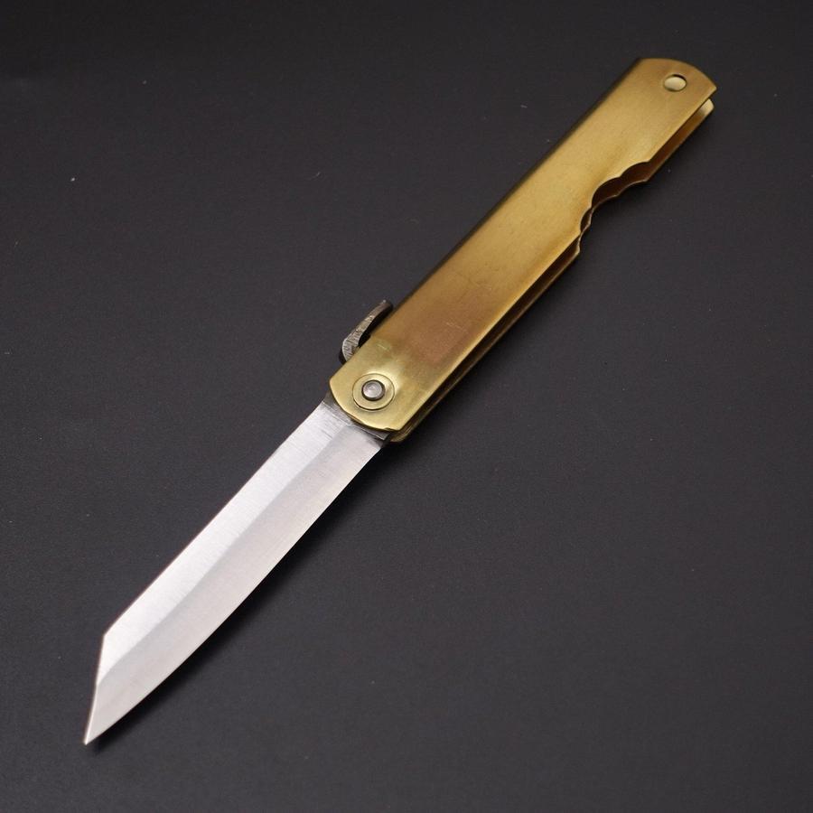 Higonokami Aogami 100mm Brass