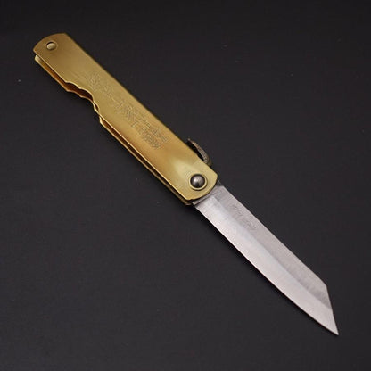 Higonokami Aogami 100mm Brass