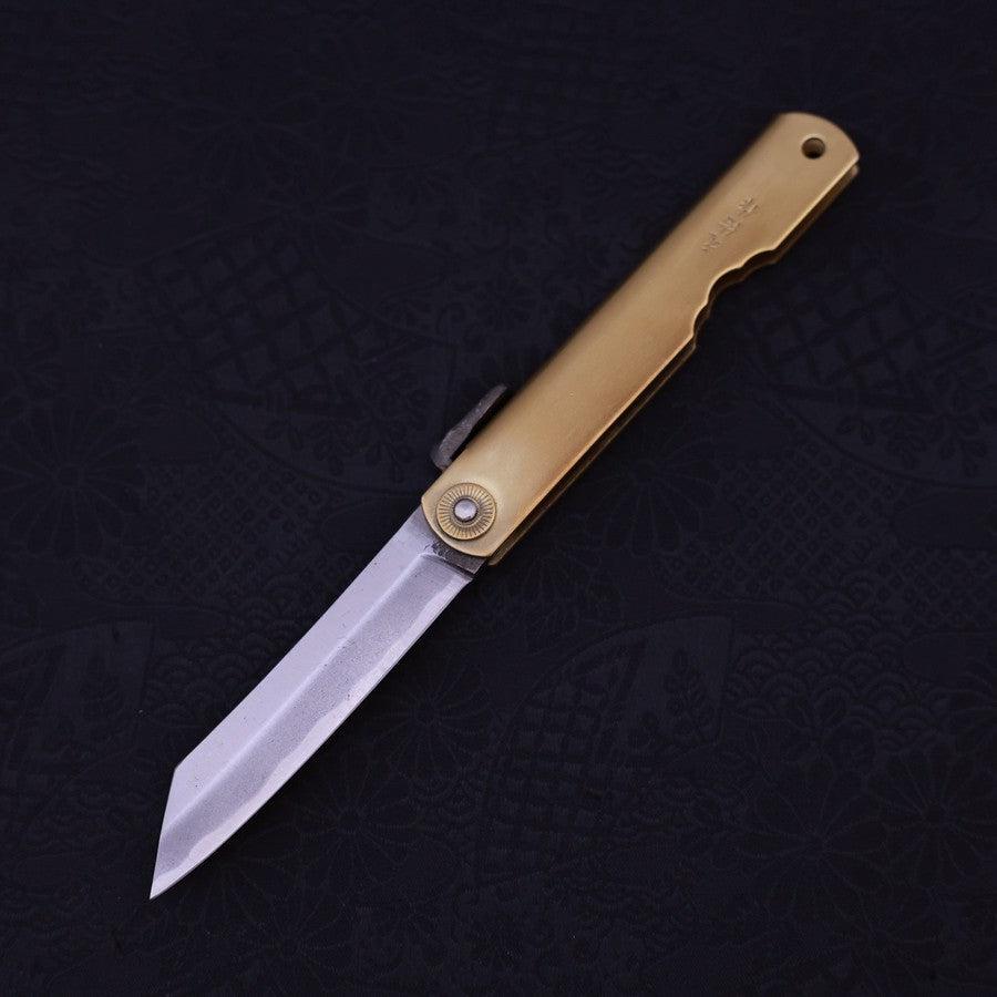 Higonokami Aogami 100mm Brass Super